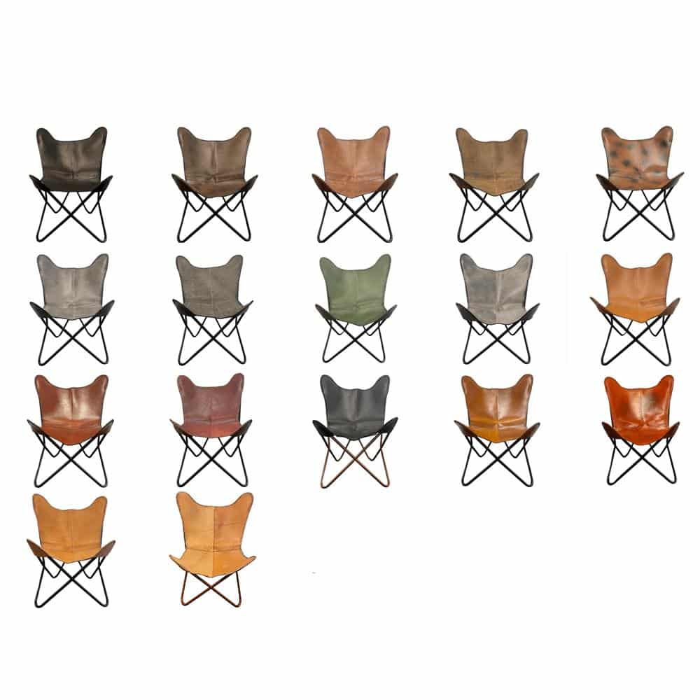 Bat chair made of real leather (available in different colors) | Kalsten
