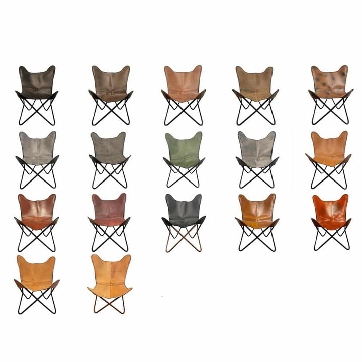 Bat chair made of real leather (available in different colors) | Kalsten