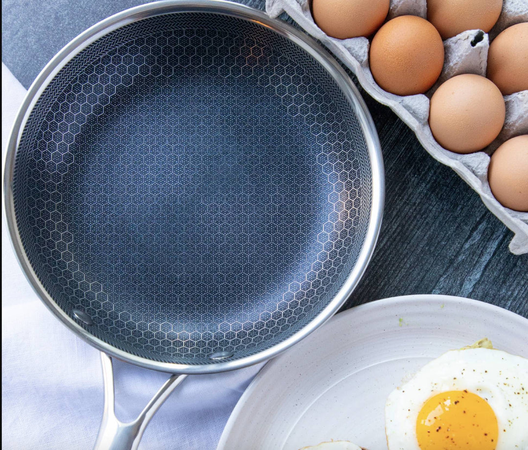 Kalsten | Chefverro stainless steel non-stick frying pan with honeycomb structure | For all types of stoves including induction | Scratch resistant & dishwasher safe
