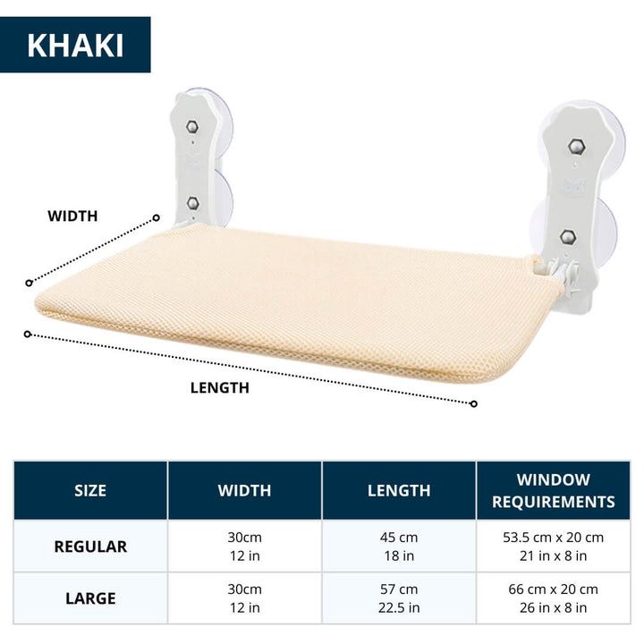 Kalsten | PAWPERCH – Foldable Cat Hammock with Wall-Friendly Mount | No-Drill Window Seat
