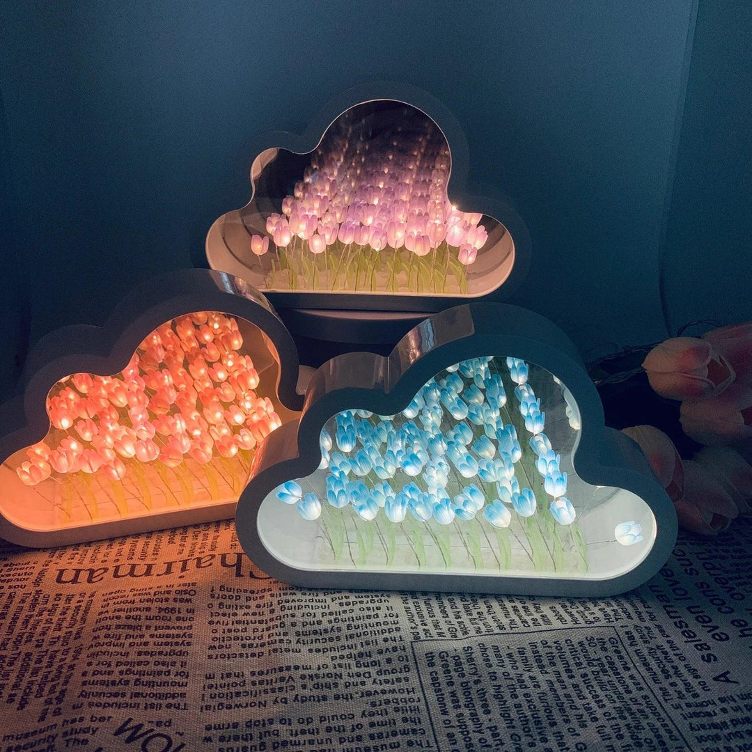 Tulip Cloud LED Mirror – Magic Light & Decorative Design | Kalsten