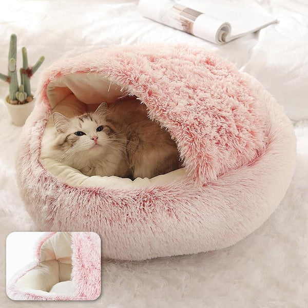 Cat Plush Cave Bed – Cozy Indoor Nest Noxord
