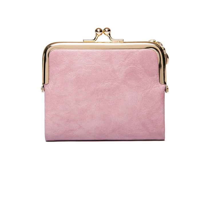 Vintage PU Leather Kiss-Lock Wallet Bag Noxord