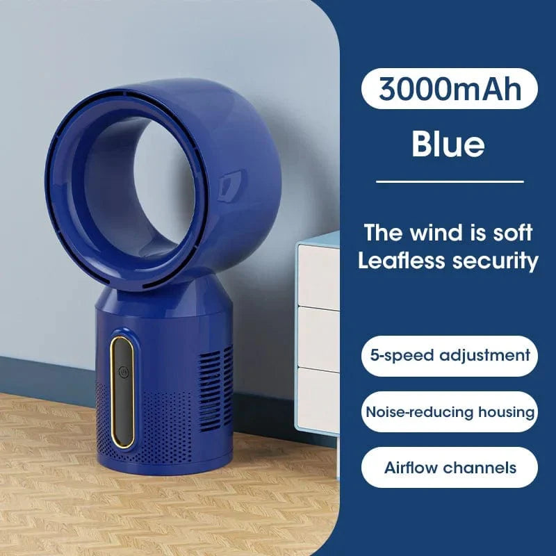 Desktop Bladeless Electric Fan Table Fan 5 Speed Tower Fan For Baby Cooler Air Conditioner USB Rechargeable Cooler Fan | Kalsten