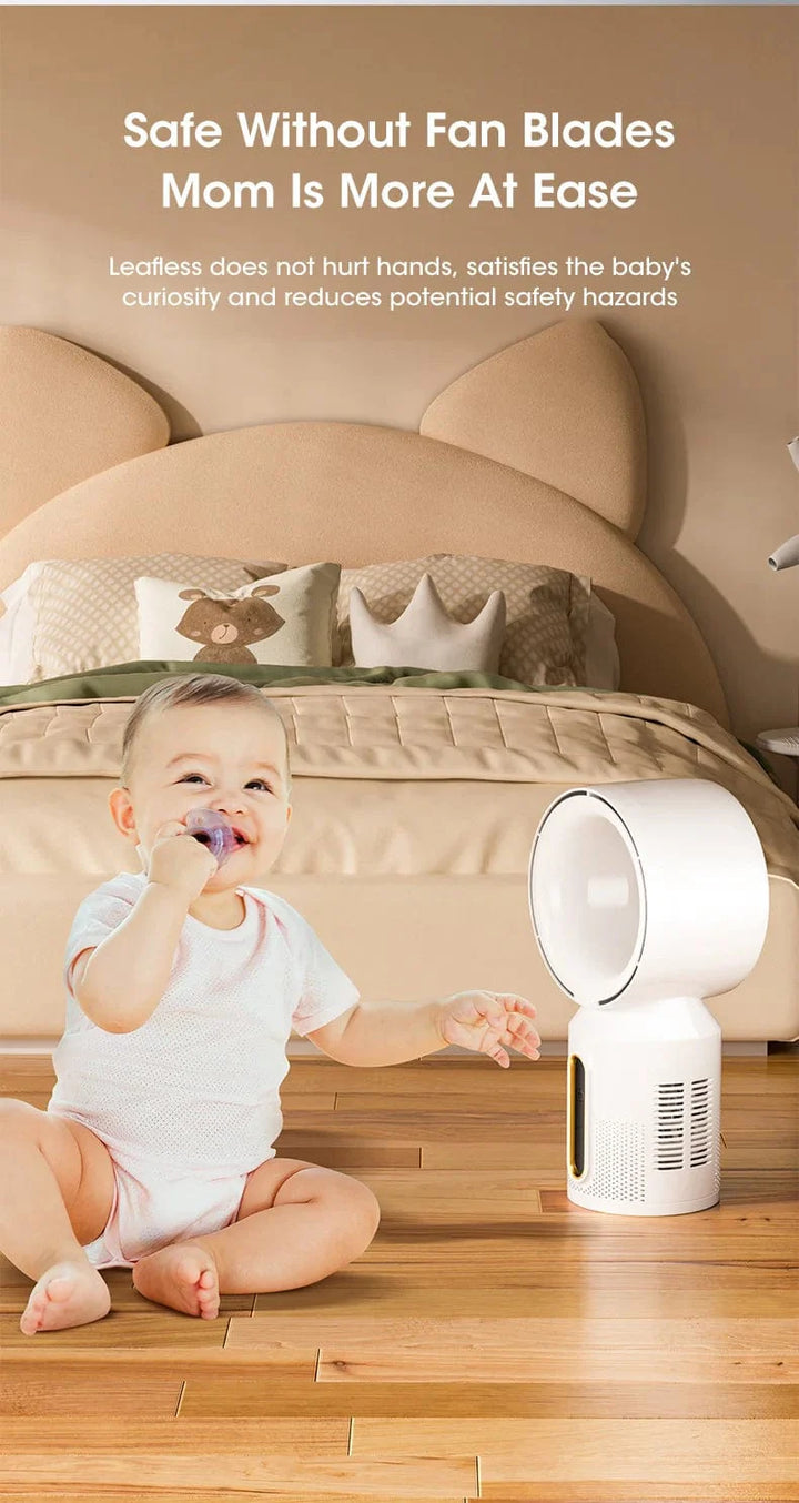 Desktop Bladeless Electric Fan Table Fan 5 Speed Tower Fan For Baby Cooler Air Conditioner USB Rechargeable Cooler Fan | Kalsten