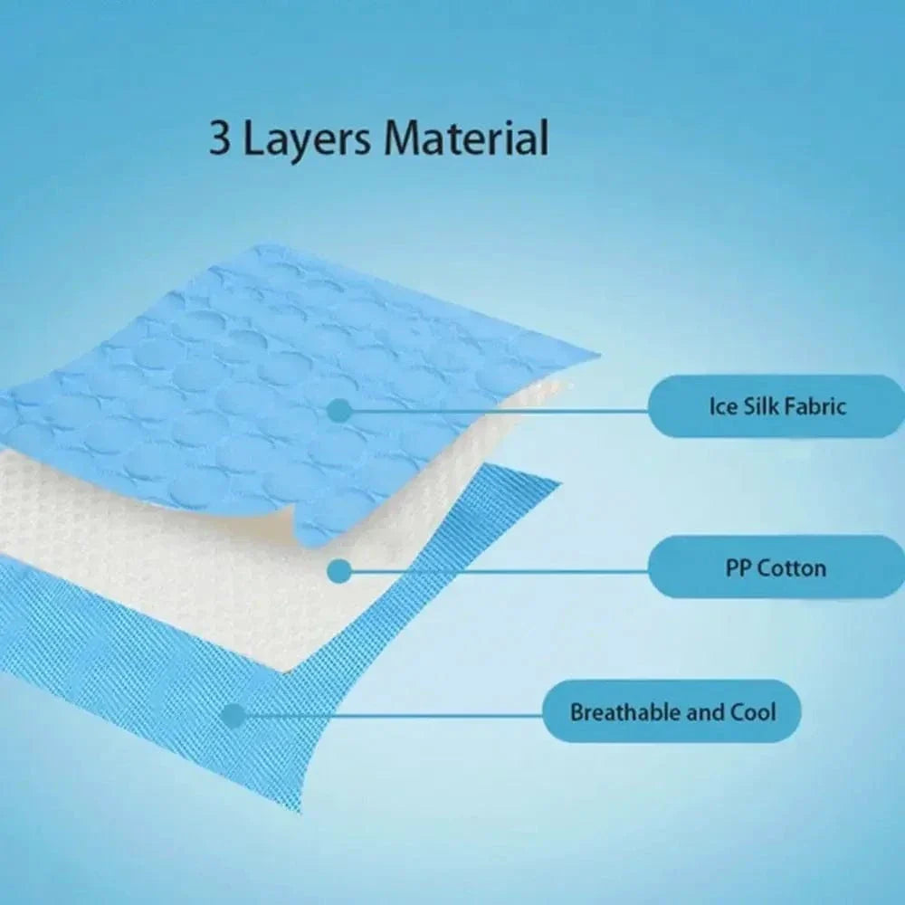 Dog Cooling Pad Ice Silk Fabric Self Cooling Gel Breathable Washable Summer Pet Mat for Dogs Cats Sofa Kennel Bed Comfortable La | Kalsten