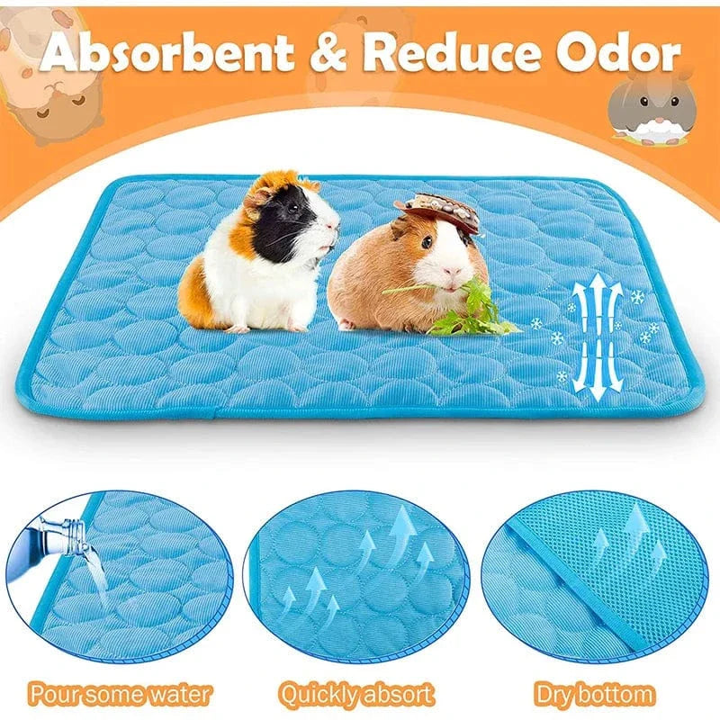 Guinea Pig Cage Liners Summer Small Animal Cooling Mat Breathable Hamster Pee Pad for Rabbit Cage Chinchilla Hedgehogs Pet Item | Kalsten