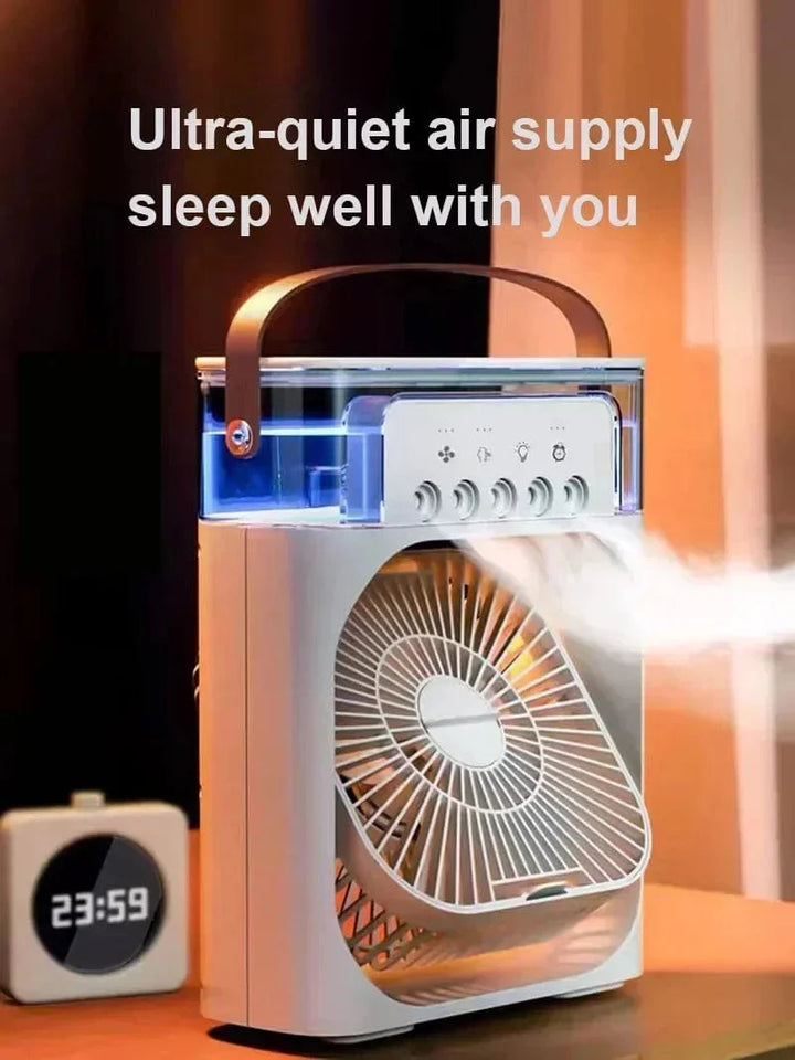 New 3 In 1 Fan Air Conditioner Household Mini Air Cooler LED Night Light Portable Humidifier Air Adjustment Fan Office Home Fan | Kalsten