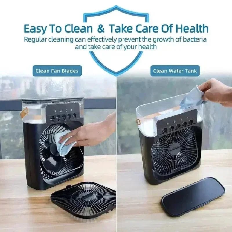 New 3 In 1 Fan Air Conditioner Household Mini Air Cooler LED Night Light Portable Humidifier Air Adjustment Fan Office Home Fan | Kalsten