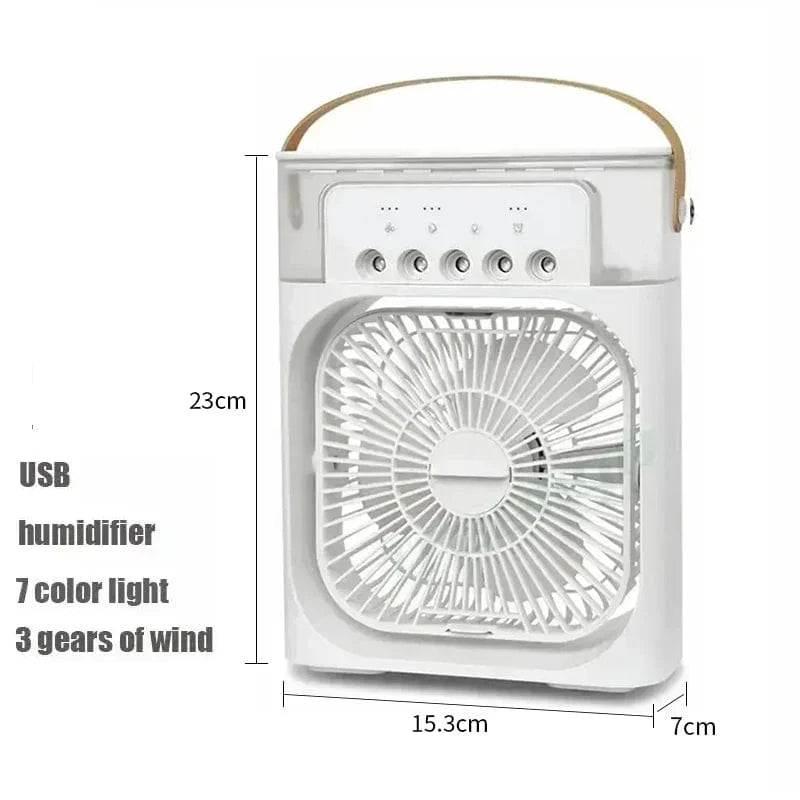New 3 In 1 Fan Air Conditioner Household Mini Air Cooler LED Night Light Portable Humidifier Air Adjustment Fan Office Home Fan | Kalsten