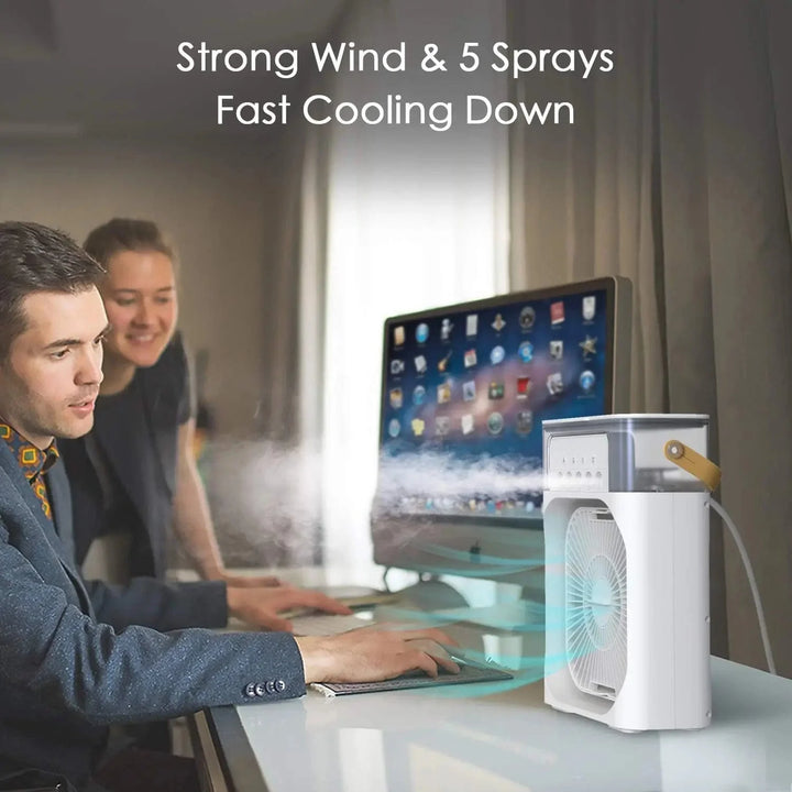 Portable Humidifier Fan Air Conditioner Household Small Air Cooler Hydrocooling Portable Air Adjustment For Office 3 Speed Fan | Kalsten