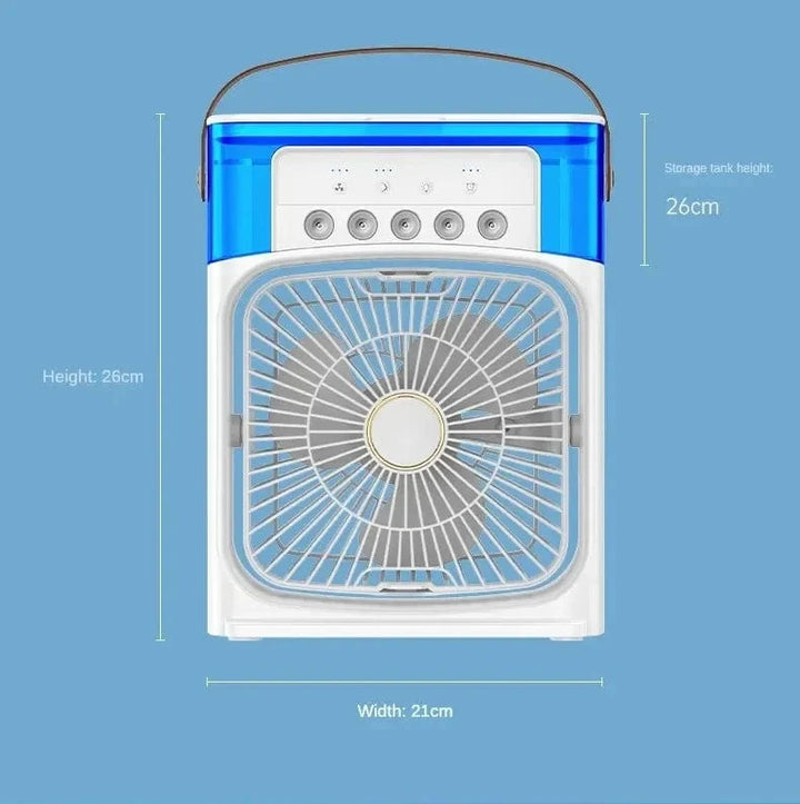 Portable Humidifier Fan Air Conditioner Household Small Air Cooler Hydrocooling Portable Air Adjustment For Office 3 Speed Fan | Kalsten
