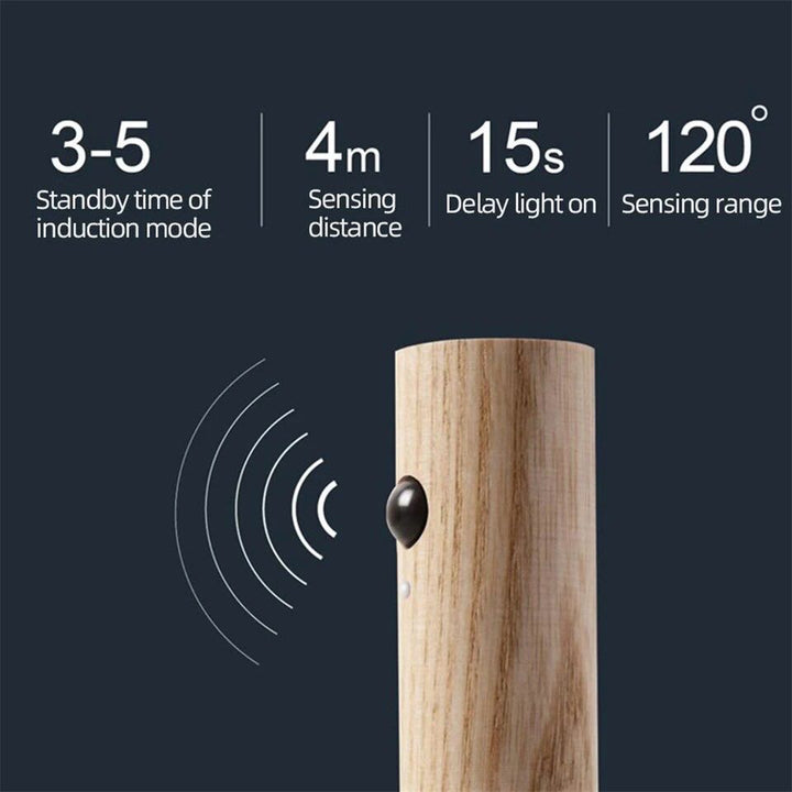 Portable Wooden LED Wall Lamp – Wireless Noxord
