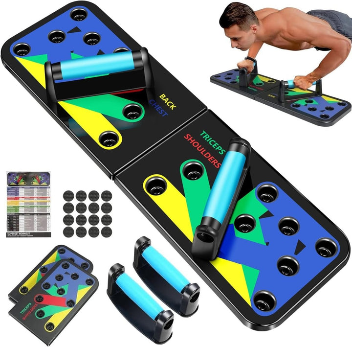 Kalsten | Powerflex Push-Up Training Board – Color-Coded Chest, Shoulder & Triceps Workout – Durable & Portable Design – All Fitness Levels