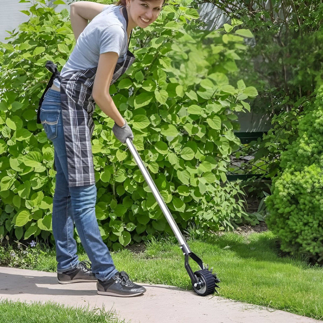 Manual lawn edge trimmer with roller | Kalsten