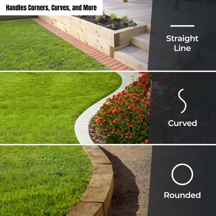 Manual lawn edge trimmer with roller | Kalsten