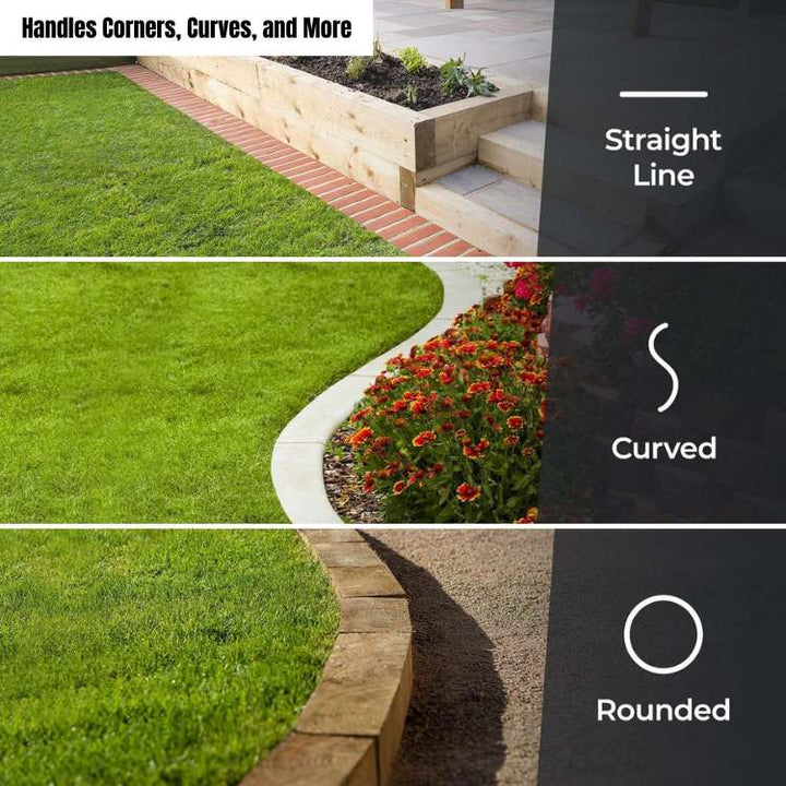 Manual lawn edge trimmer with roller | Kalsten