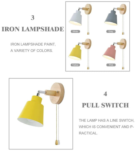 Noxord | Rotatable Collin Wall Light with Pull Chain Switch