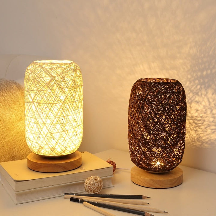 Table lamp made of rattan wood | Kalsten