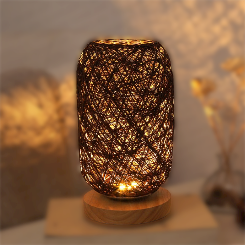 Table lamp made of rattan wood | Kalsten