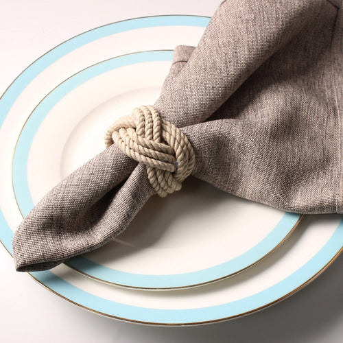 Braided Jute Napkin Ring - Set of 10 | Kalsten