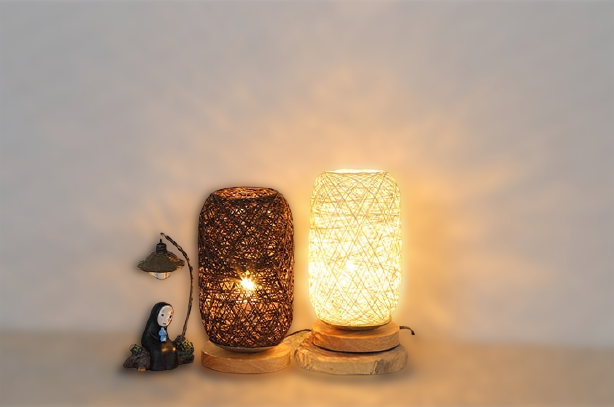 Rattan Table Lamp – Modern Decor