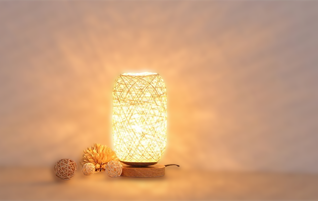 Table lamp made of rattan wood | Kalsten
