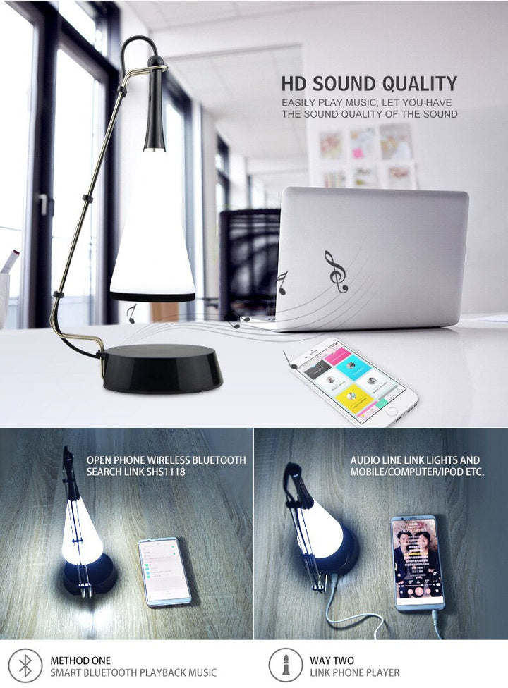 Touch Sensor Bluetooth Speaker Led Table Lamp | Noxord