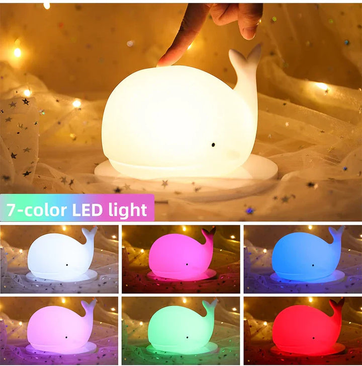 GlowWhale Night Lamp - Magical Color Party for Children Noxord