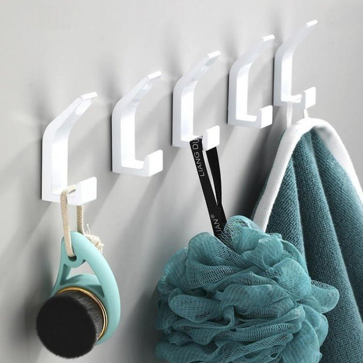 Aviro Aluminum Wall Hooks – Modern Black/White Set