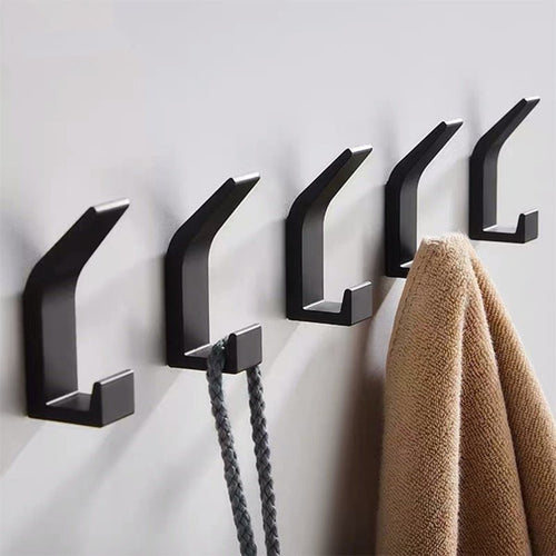 Aviro Aluminum Wall Hooks – Modern Black/White Set