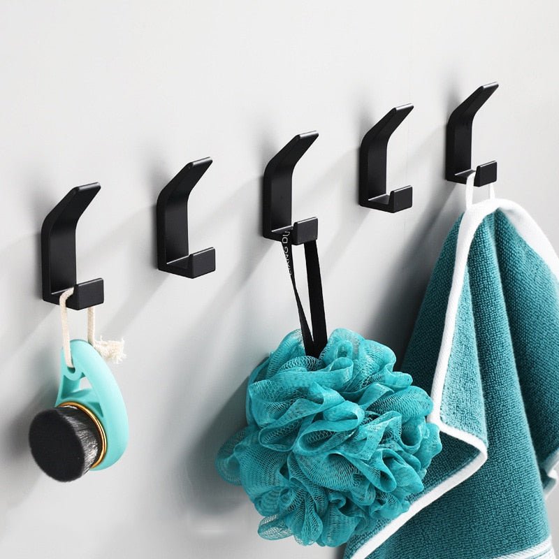 Kalsten | Aviro Aluminum Wall Hooks Black/White - Modern Decorative Coat Hooks