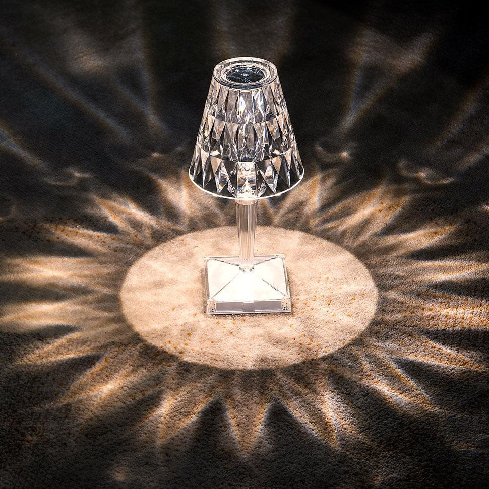 Table Lamp Crystal Acrylic Touch Rechargeable | Kalsten