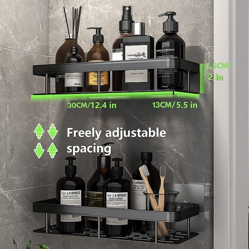 Noxord | Metal Suction Cup Bathroom Shelves