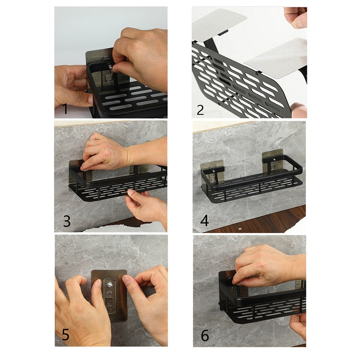 Noxord | Metal Suction Cup Bathroom Shelves