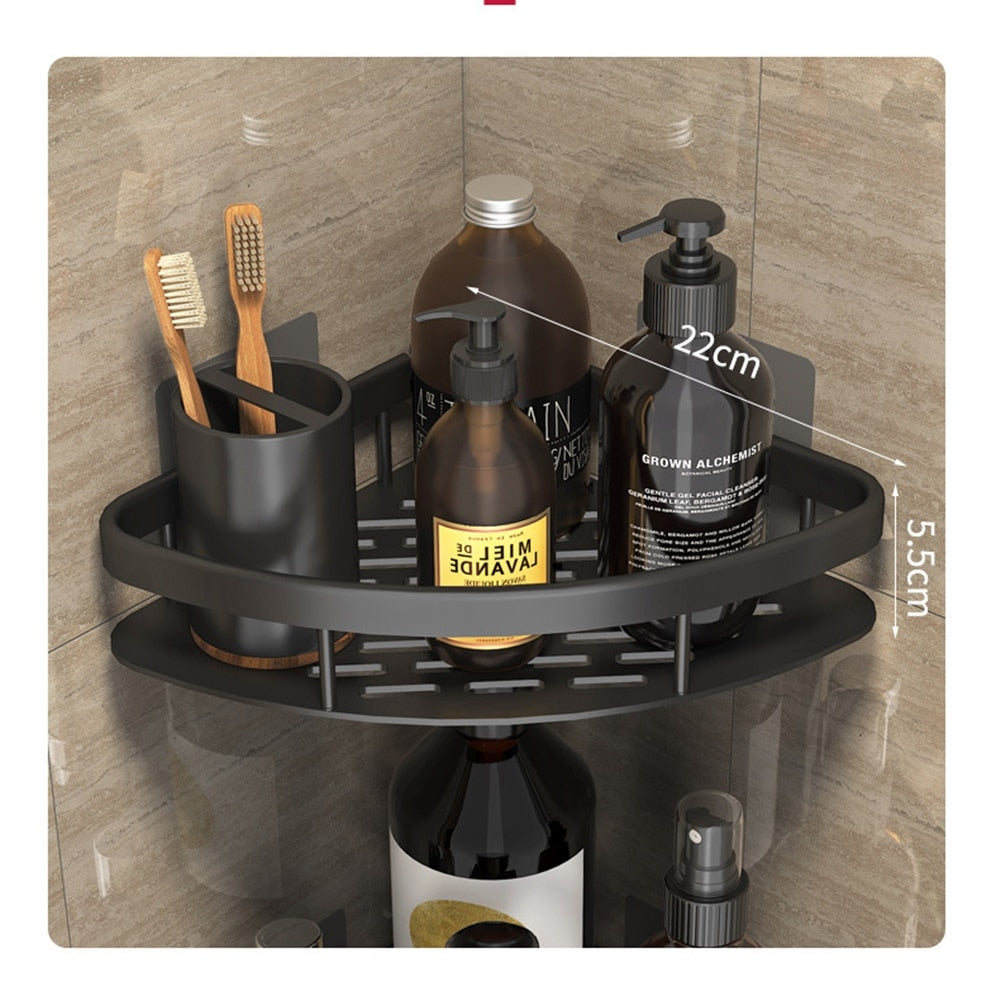 Noxord | Metal Suction Cup Bathroom Shelves