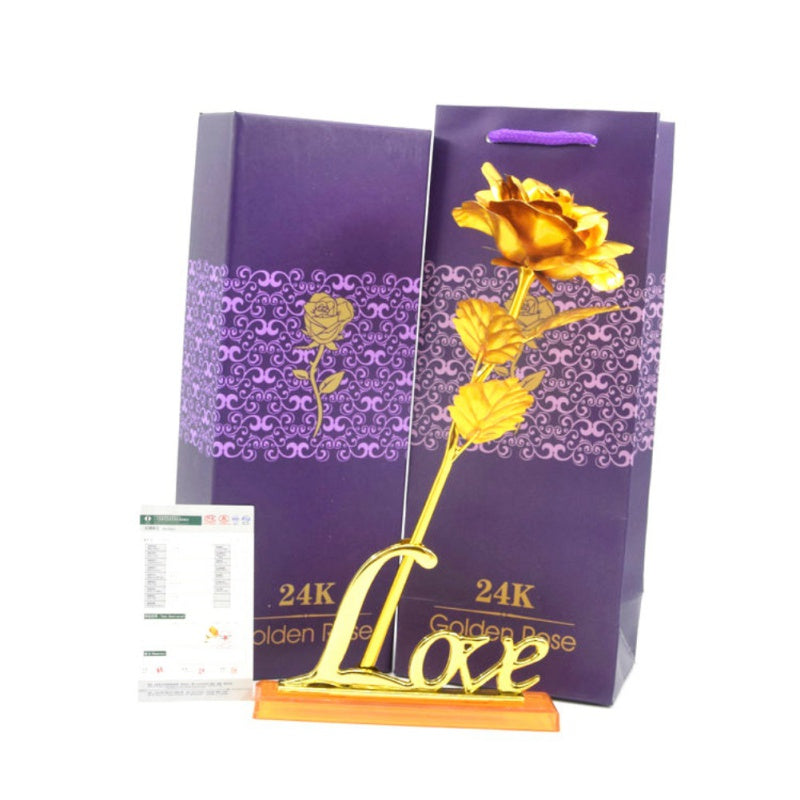 Kalsten | 24k gold-plated rose | Including certificate and luxurious gift box