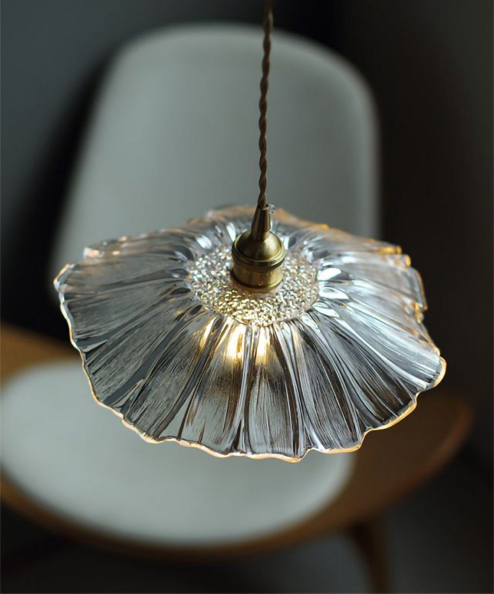 Retro Lotus Creative Glass Pendant Lamp | Noxord
