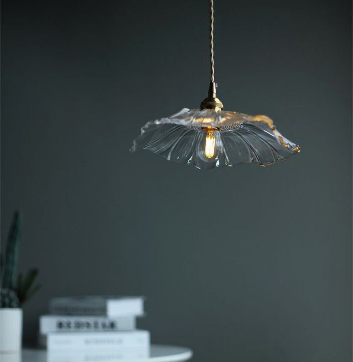 Retro Lotus Creative Glass Pendant Lamp | Noxord