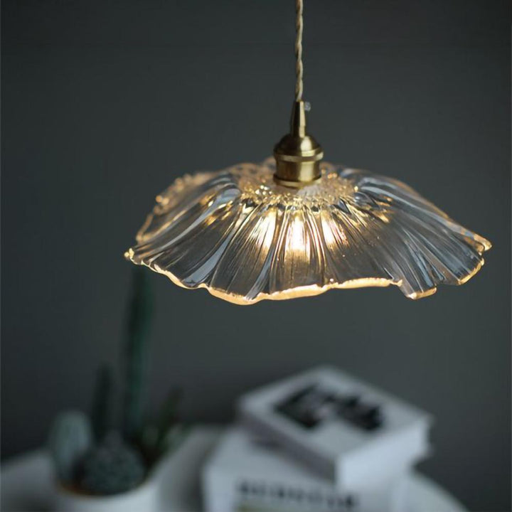 Retro Lotus Creative Glass Pendant Lamp | Noxord