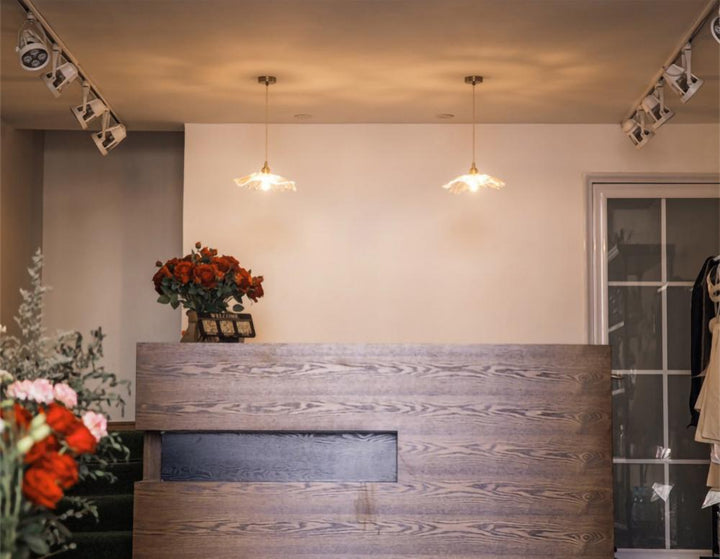 Retro Lotus Creative Glass Pendant Lamp | Noxord