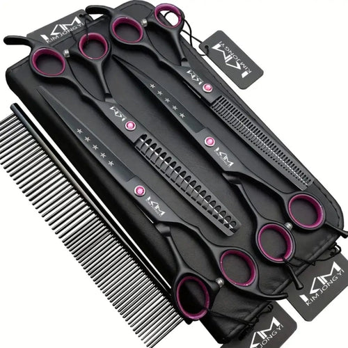 Professional Dog Grooming Scissors Set - PrecisionPaw Noxord