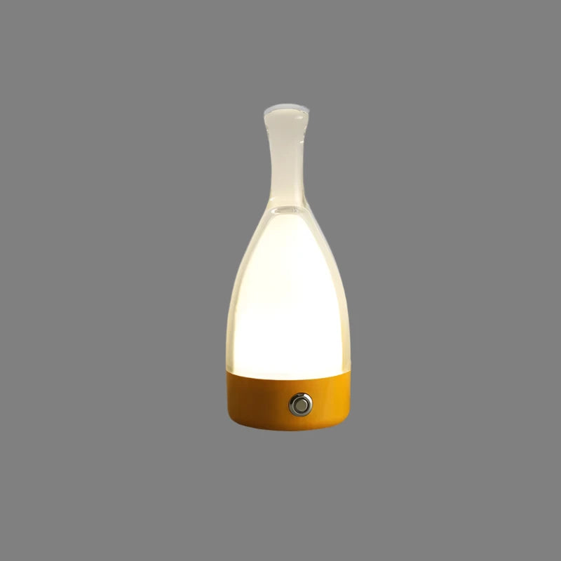 Stylish wine bottle table lamp - Rechargeable with dimmable light Kalsten
