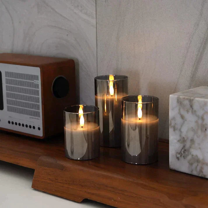 Candle Light Glass Table Lamp Set | Noxord