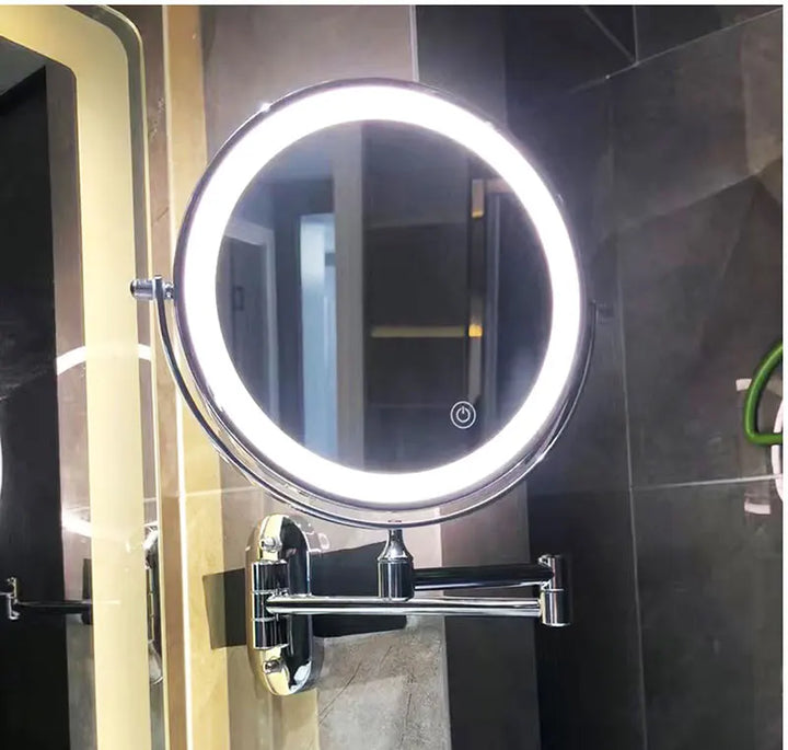 LED Wall-Mounted Bathroom Mirror with Magnification Kalsten