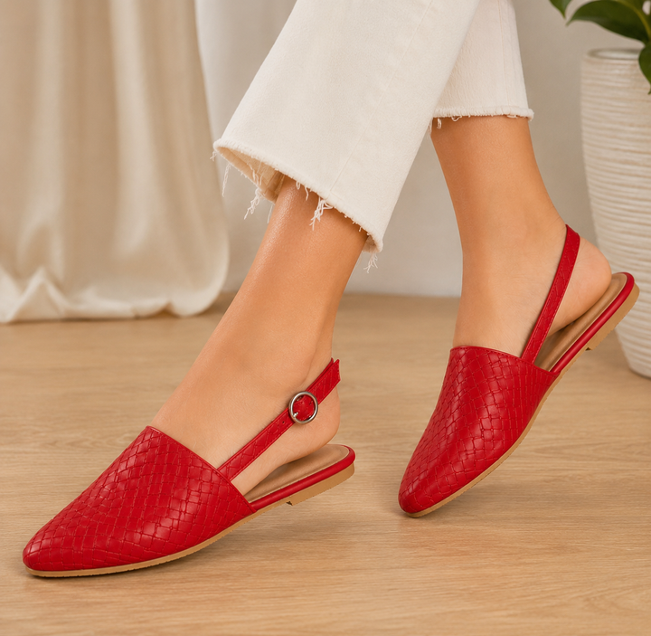 Pointed Toe Flats with Soft Lining and Elegant Finish
