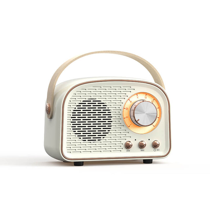 Kalsten | Retro Round Radio Bluetooth Speaker | Wireless | Portable | Stylish Sound for Home & On-the-go