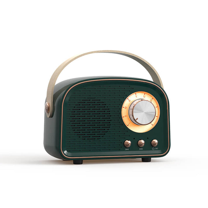 Kalsten | Retro Round Radio Bluetooth Speaker | Wireless | Portable | Stylish Sound for Home & On-the-go