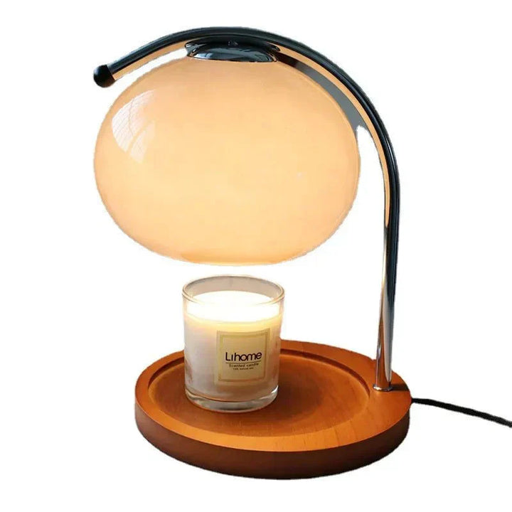 Glass table lamp in retro style with stand | Noxord