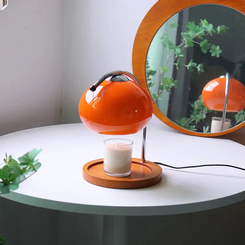Glass table lamp in retro style with stand | Noxord